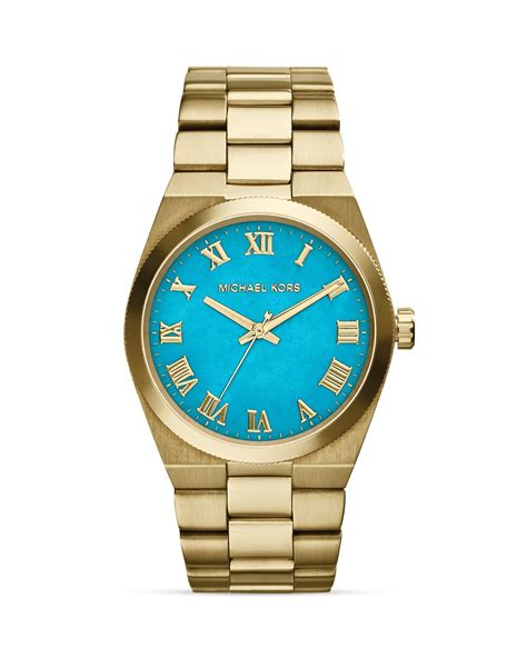 turquoise rubber michael kors watch|Michael Kors goldtone watch.